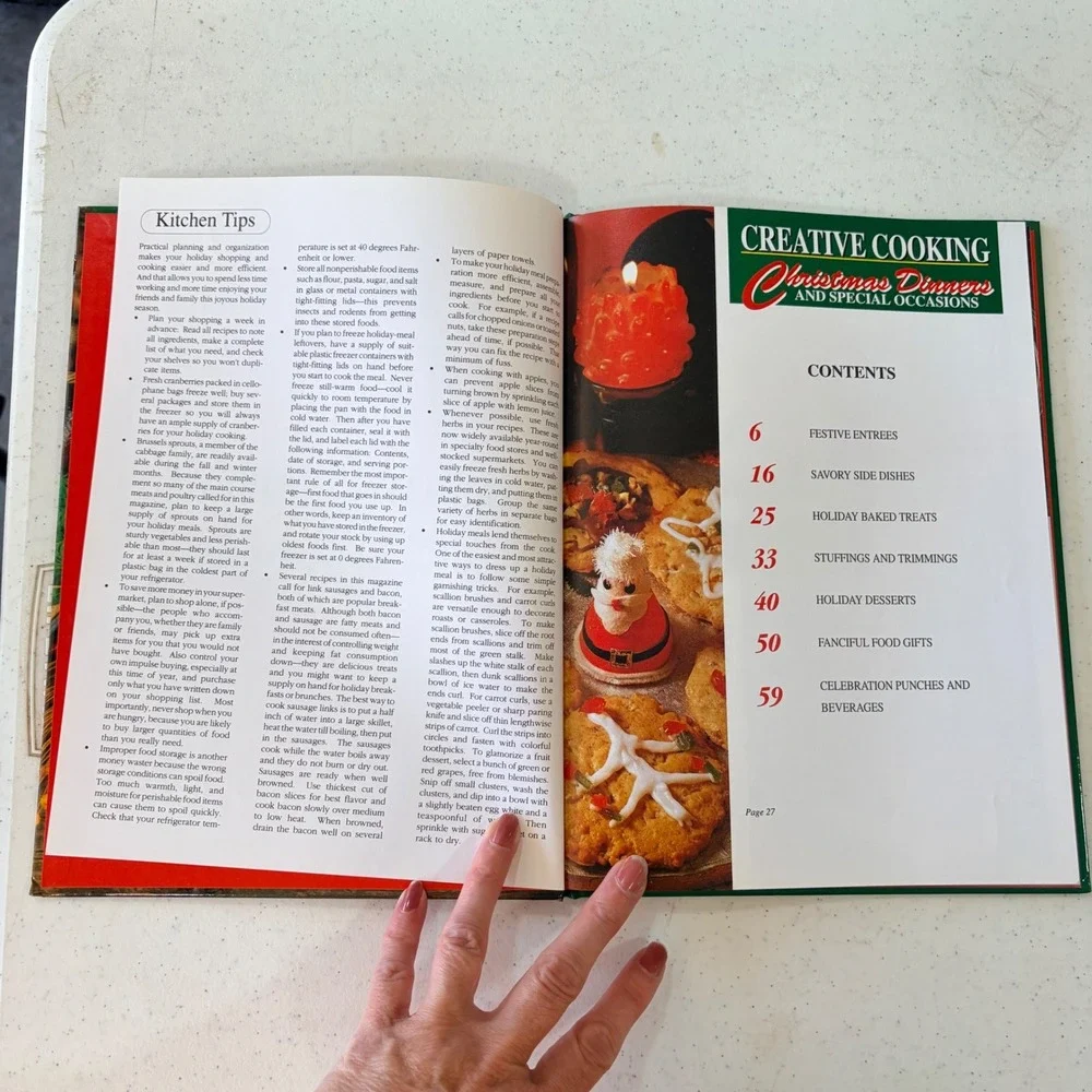 Creative Cooking Christmas Dinners and Special Occasions Hardcover Cookbook